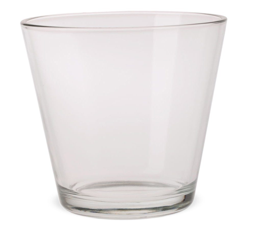 Dekovase cm Form 12 (1 Blumenvase HOME konische Glastopf Ø Glas matches21 klar St) Blumentopf HOBBY &