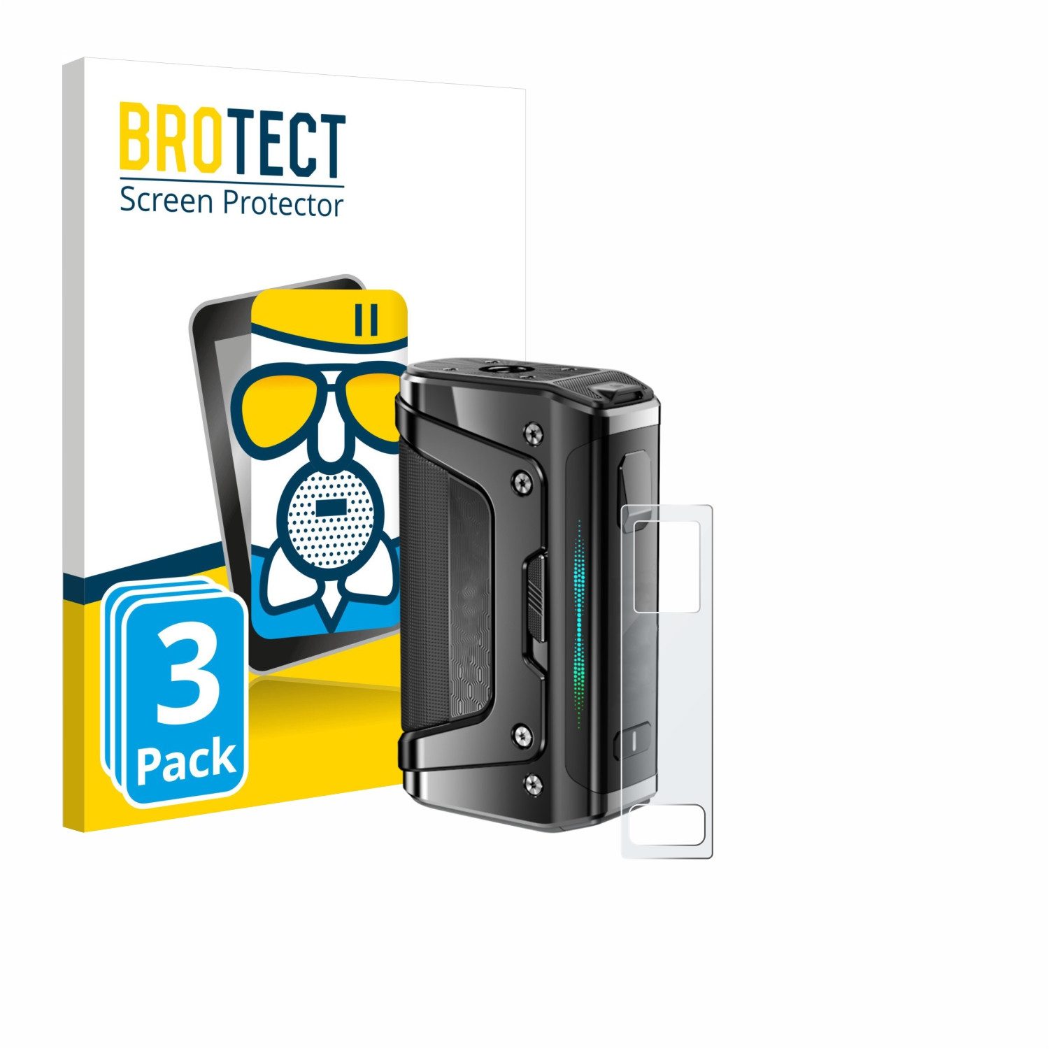 BROTECT Displayschutzglas Folie für GeekVape Aegis Legend 5, 3 Stück, Schutzfolie Glas Panzer Display Schutz matt