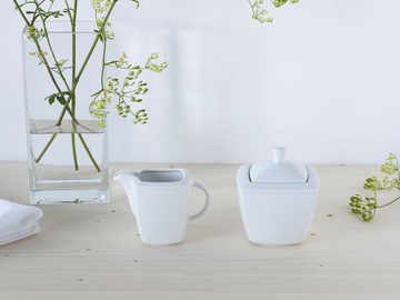 CreaTable Milch- und Zuckerset Victoria Weiss (2-tlg), Porzellan, klassisch weiß für den täglichen Gebrauch