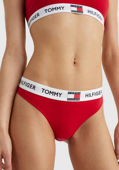 Tommy Hilfiger Underwear Slip THONG mit kontrastfarbenem Bund & Tommy Hilfiger Logo-Badge