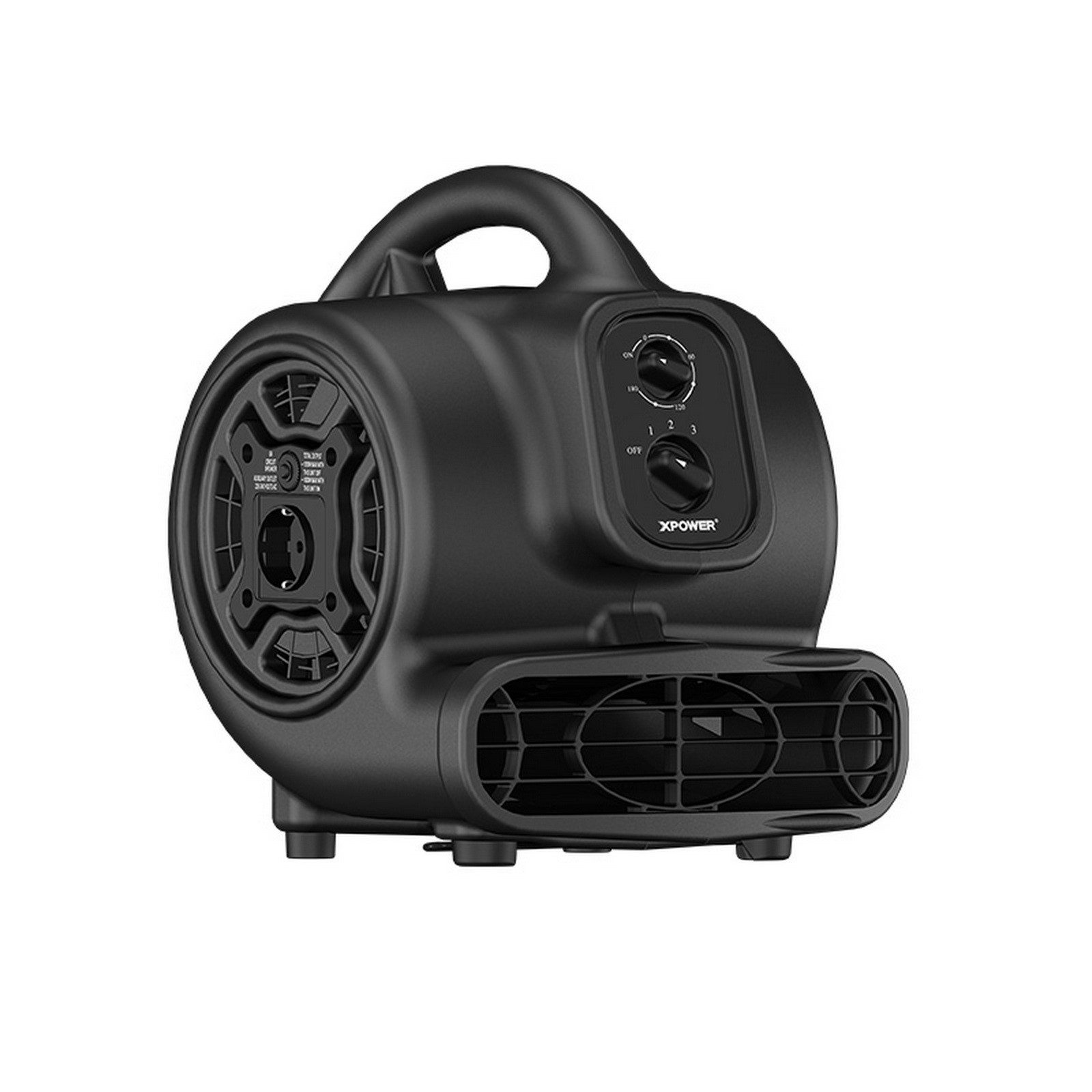 XPOWER Standventilator Bodenlüfter Turbolüfter Ventilator Trockner Bodenventilator Fußbläser, P-230AT, 27.1x31.5x33.8cm, TRAGBAR, SCHNELLER PUMP, Einfache Bedienung