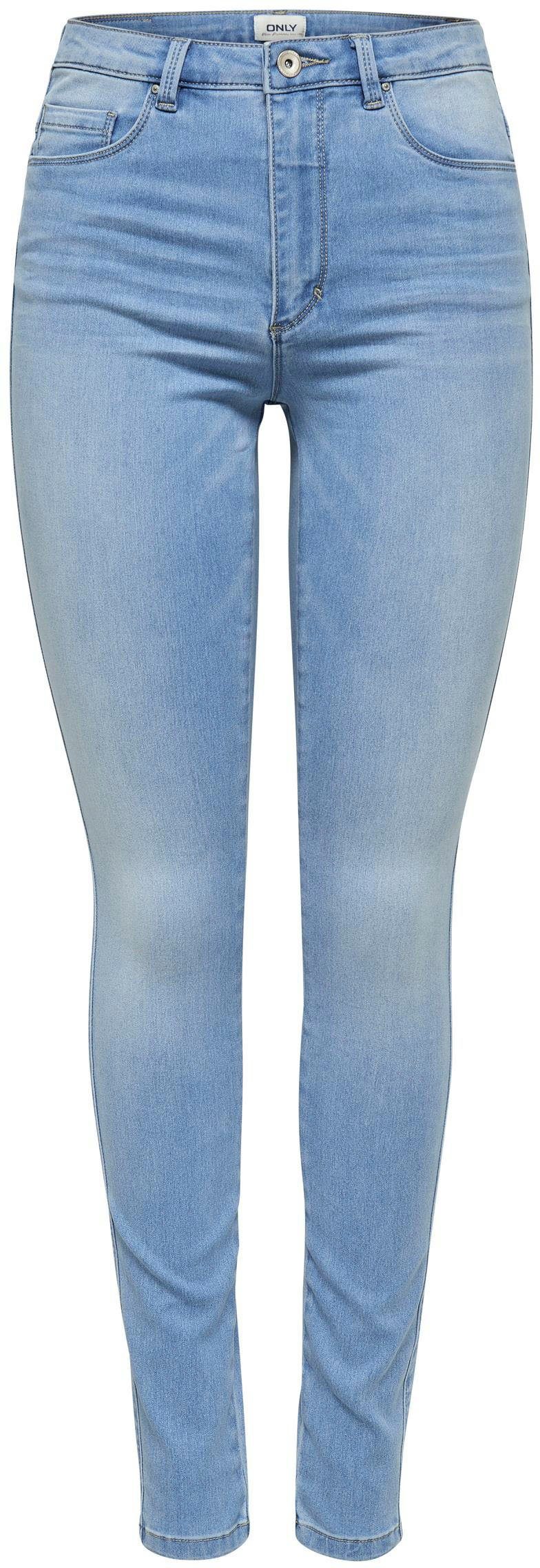 High-waist-Jeans ONLROYAL – Skinny-Jeans mit hoher Taille und Abriebeffekt