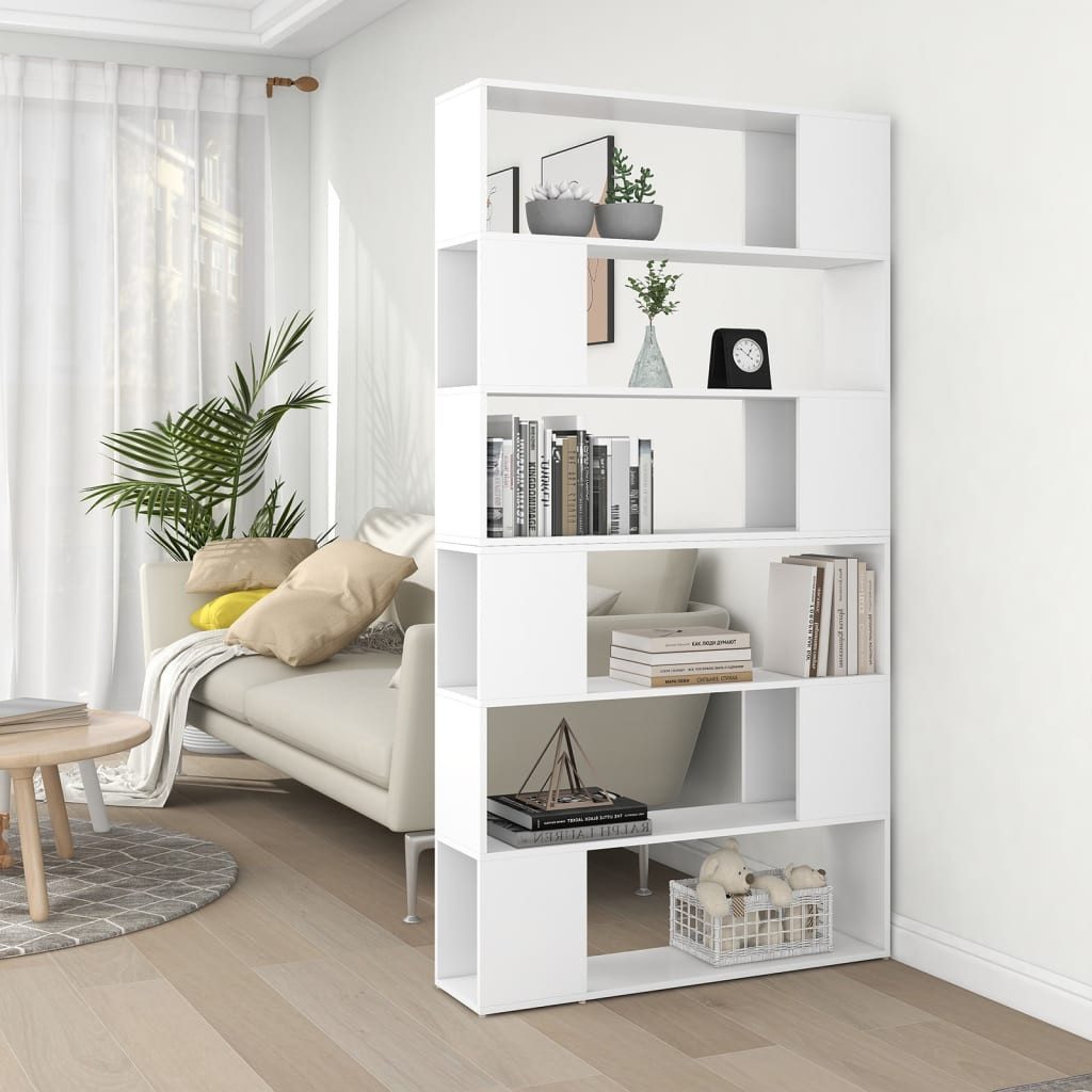 vidaXL Regal Bücherregal Raumteiler Weiß 100x24x188 günstig online kaufen