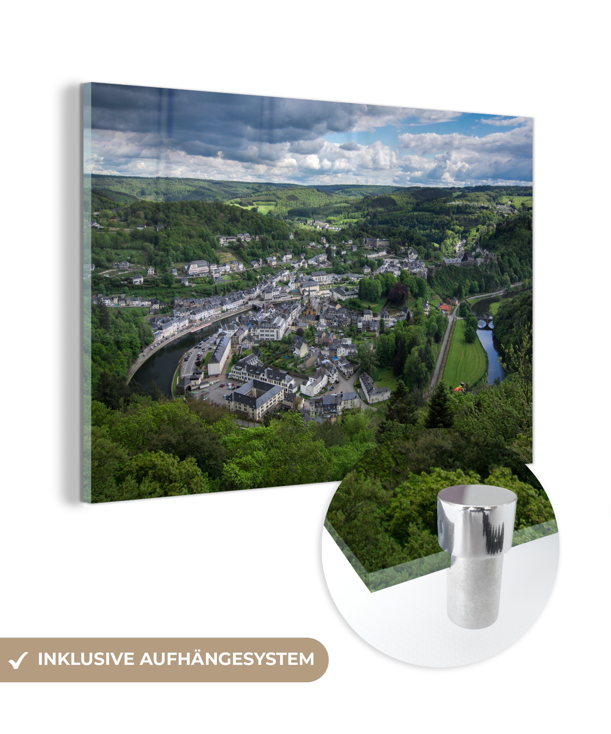 MuchoWow Acrylglasbild Bouillon in den Ardennen, (1 St), Acrylglasbilder Wohnzimmer & Schlafzimmer