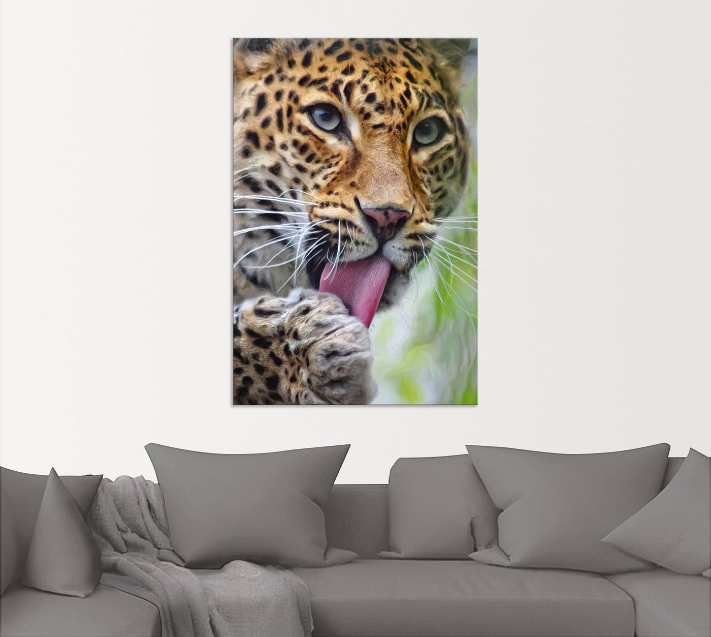 Artland Wandbild »Leopard«, Wildtiere (1 Stück), in vielen Größen & Produktarten - Alubild / Outdoorbild für den Außenbereich, Leinwandbild, Poster, Wandaufkleber / Wandtattoo auch für Badezimmer geeignet-HomeTrends