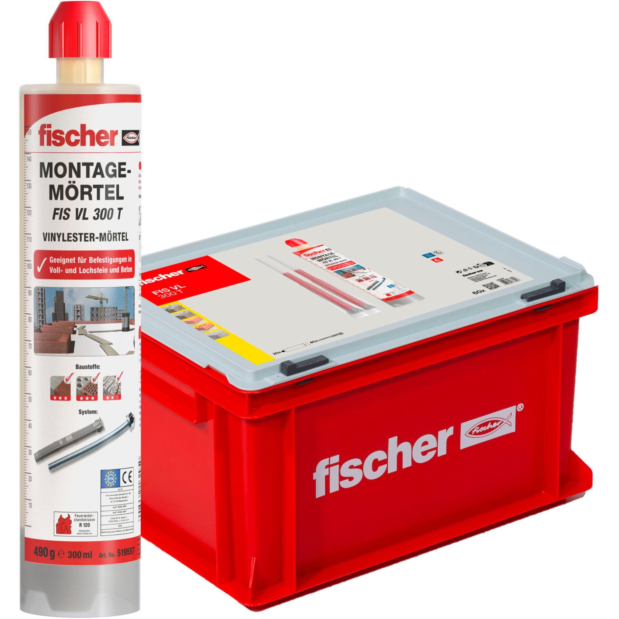 Fischer Befestigungstechnik Fischer Universaldübel T 300 fischer FIS Montagemörtel VL Vorteils-Box