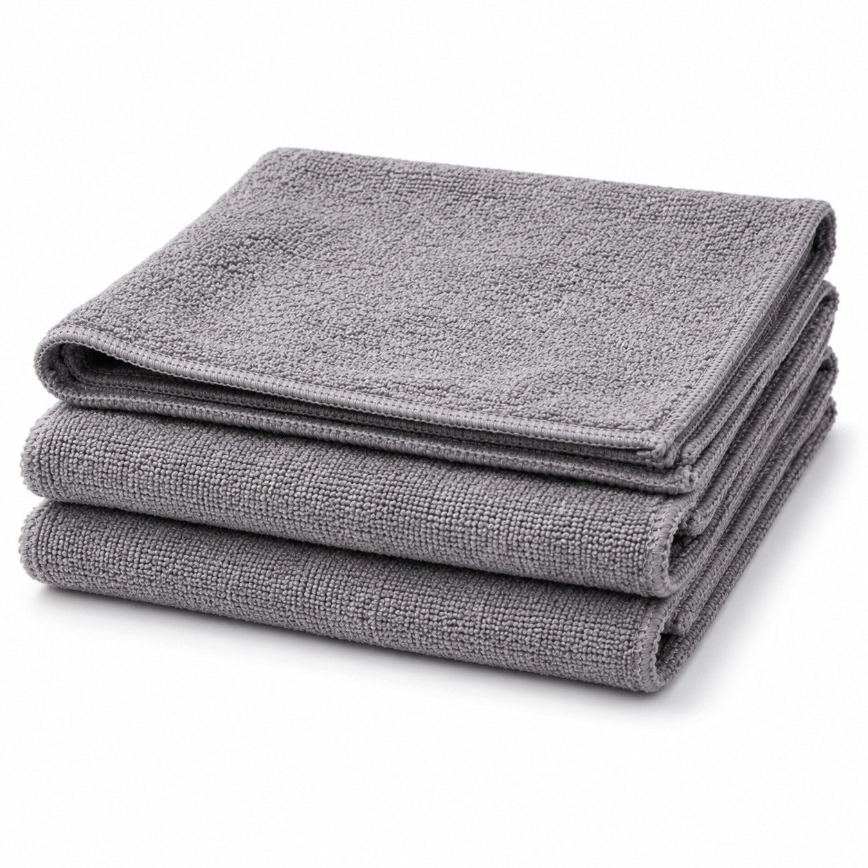 R2 Invest 3er Set 30x30 cm grau saugfähig Mikrofasertuch (x30 cm, 3-tlg)