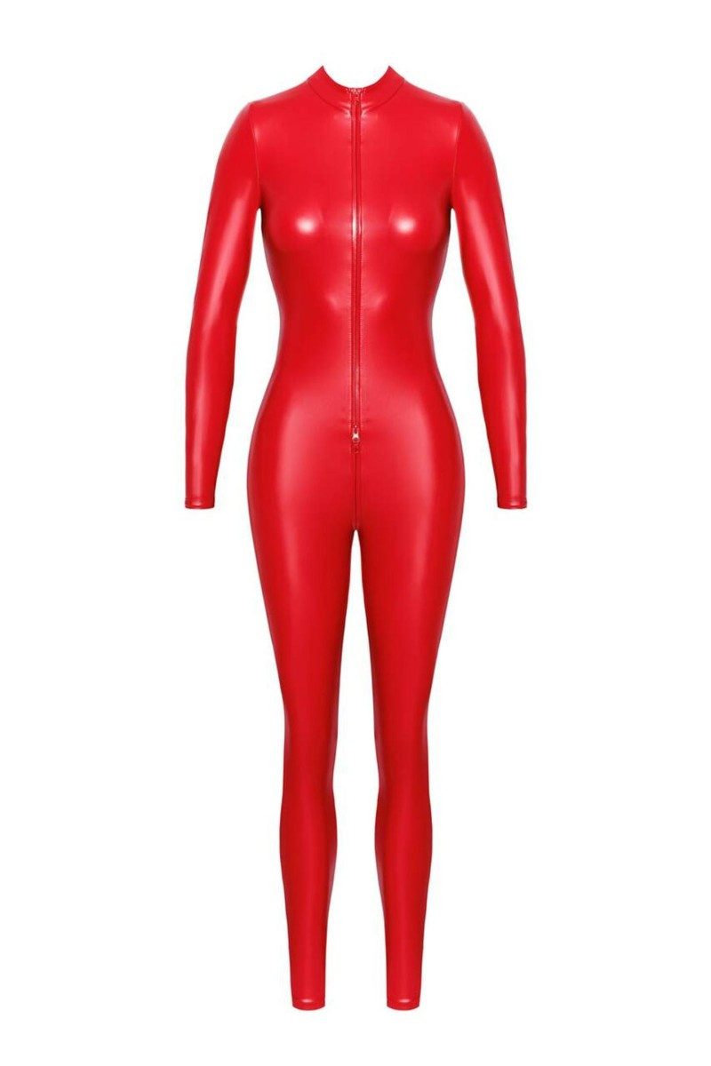 Noir Handmade Bodystocking Overall in rot - M günstig online kaufen