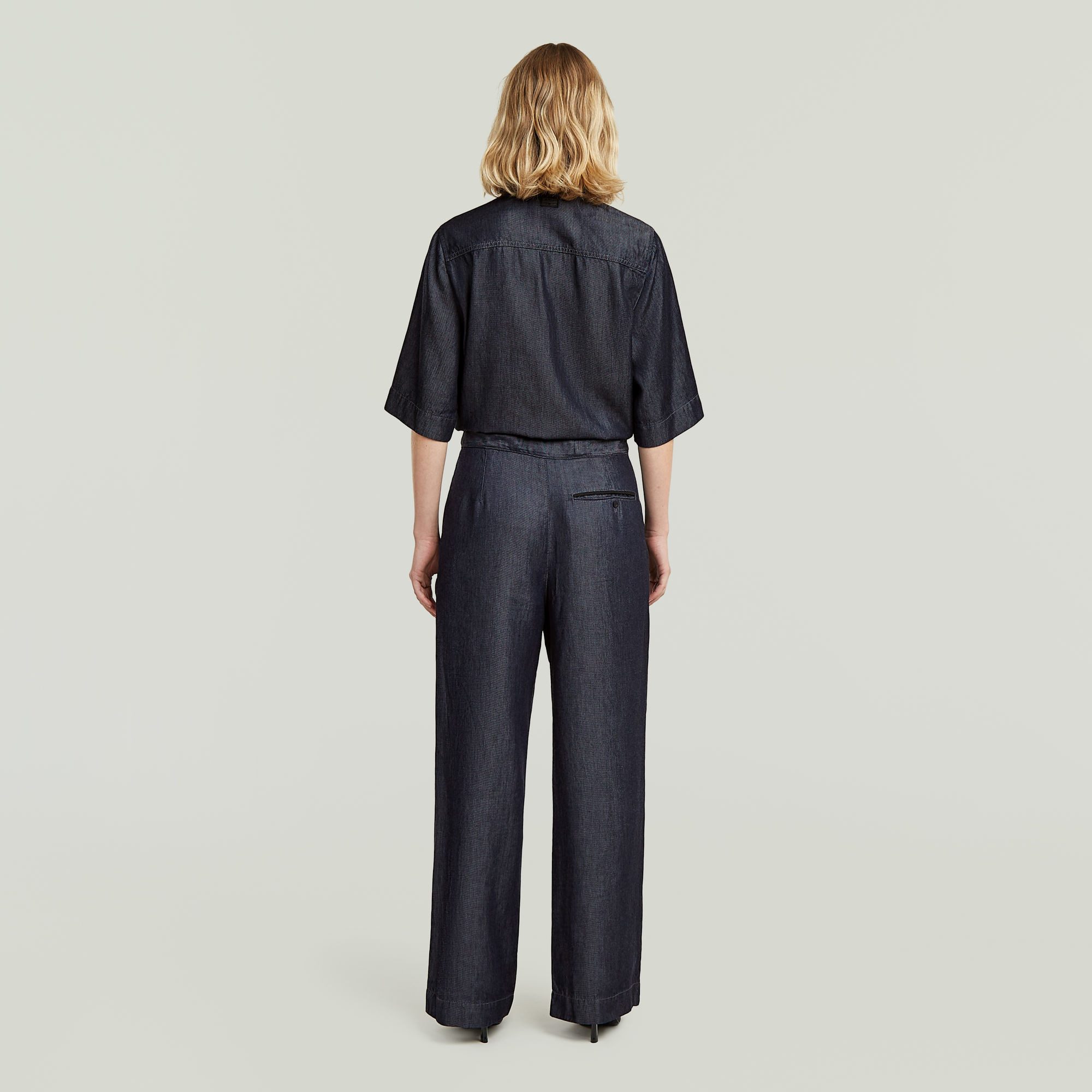 G-STAR Jumpsuit JMP Regular mit Hemd-Details, Denim-Look, Regular Fit