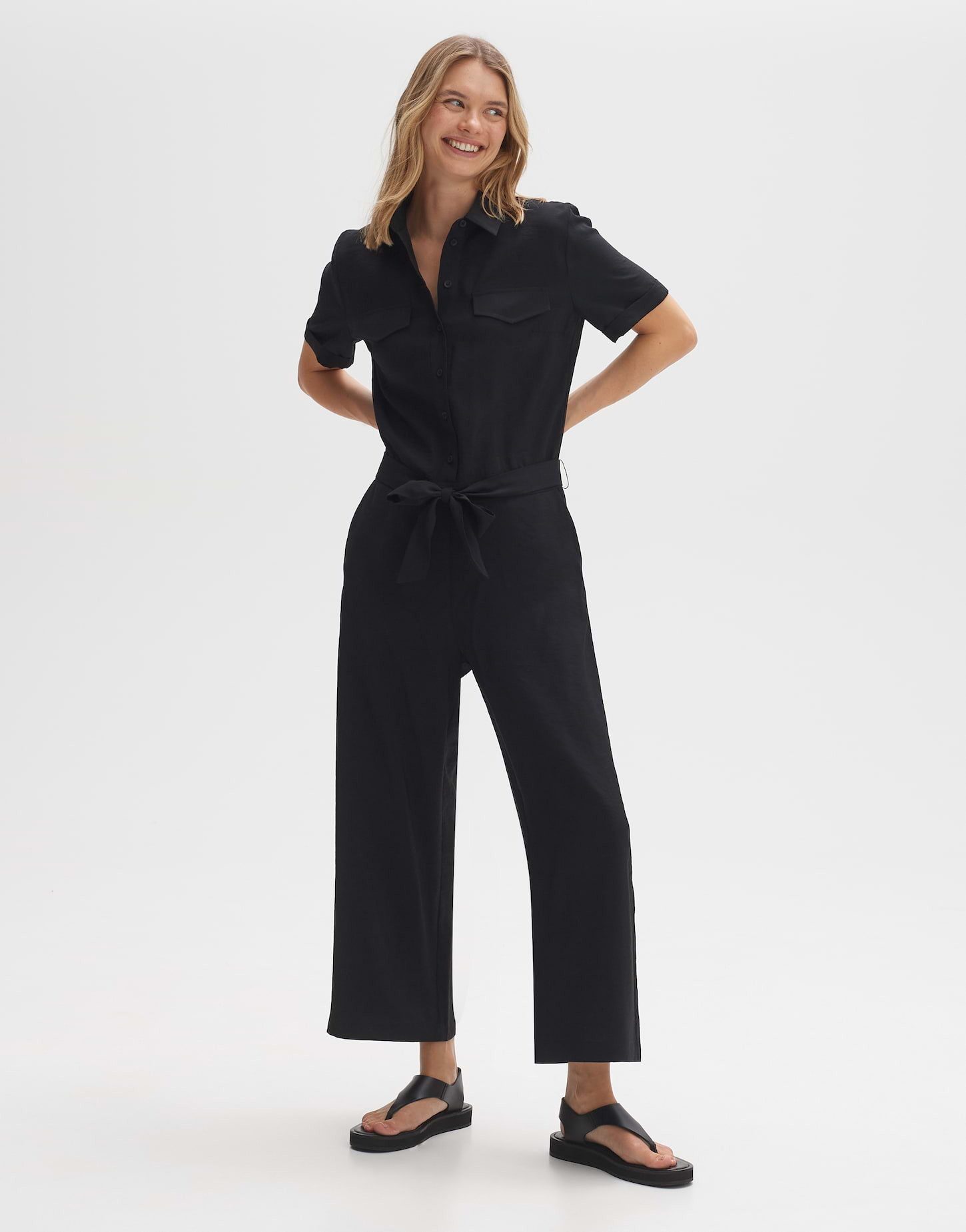 OPUS Jumpsuit Melippi lockere Passform Webware Webware