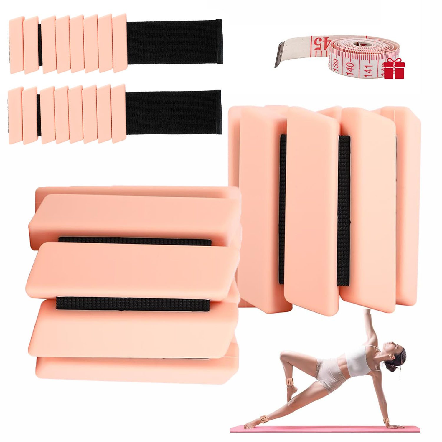 Gewichtsmanschette Gewichtsmanschette 2er Set, verstellbare Gewichte,Silikonmaterial,Yoga