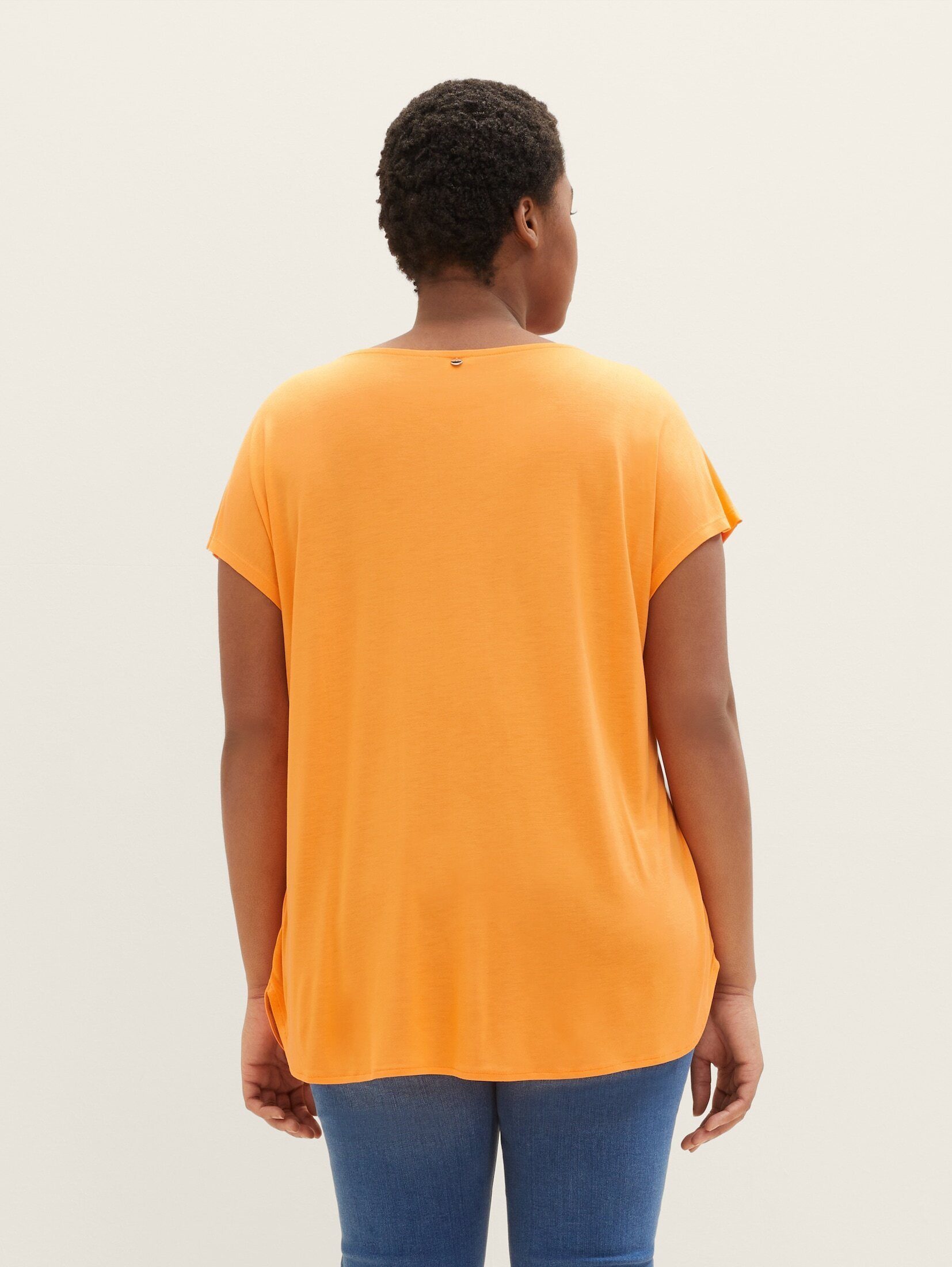 mango orange T-Shirt TAILOR - T-Shirt PLUS Basic bright TOM Plus