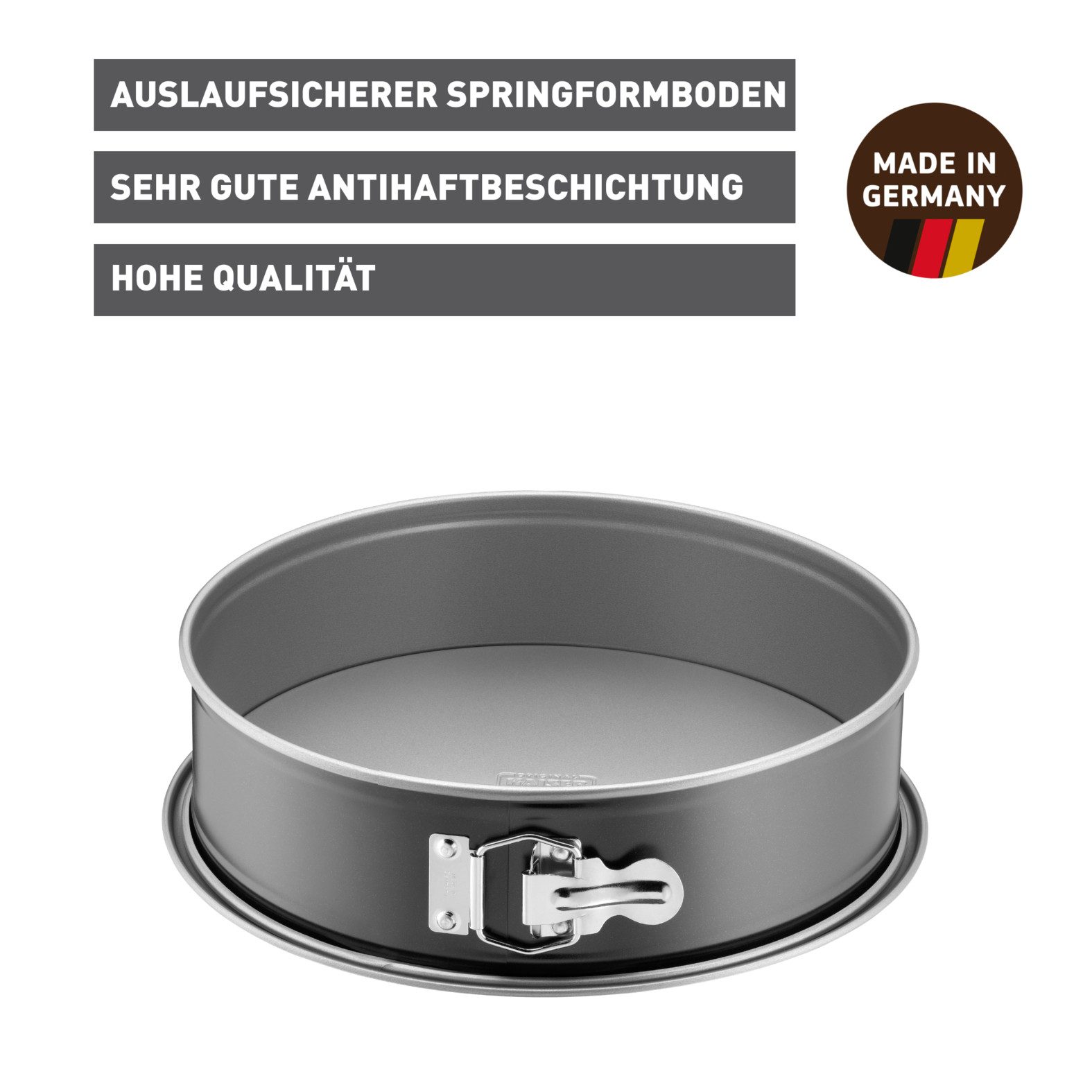Kaiser Backformen Springform Inspiration Springform Ø 28 cm, runde Kuchenform mit Flachboden, auslaufsicher, sehr gute Antihaftbeschichtung, Made in Germany