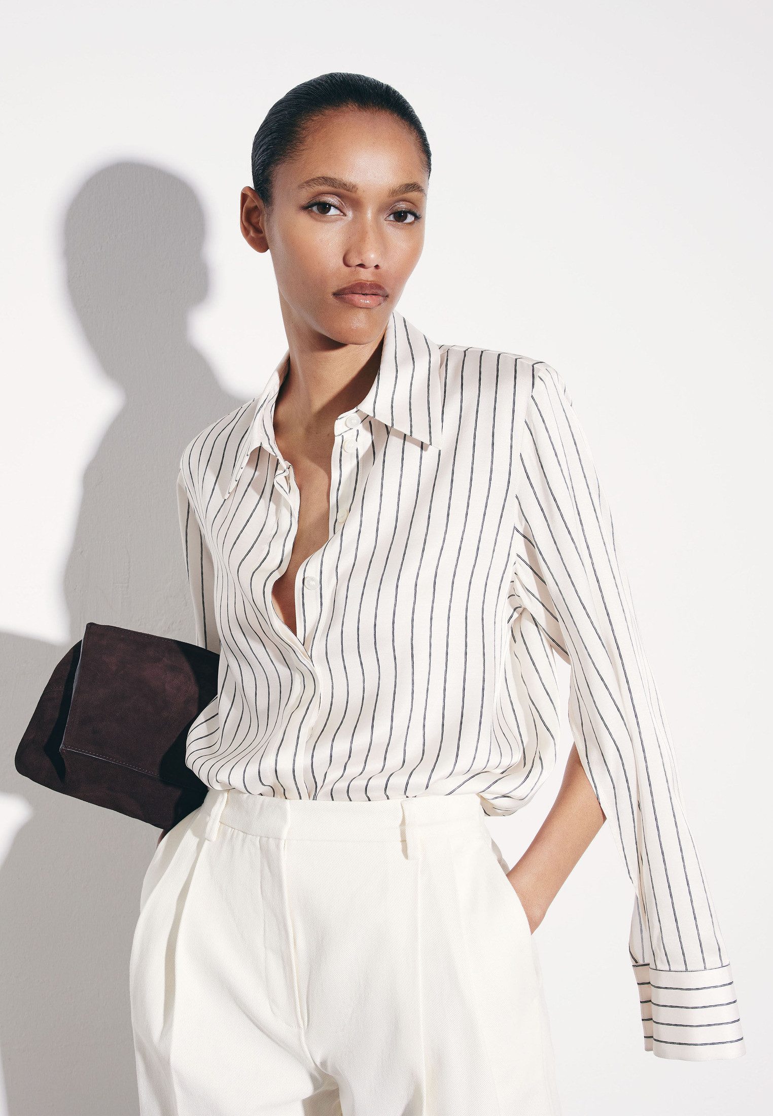 seidensticker Klassische Bluse Tunika Gestreift