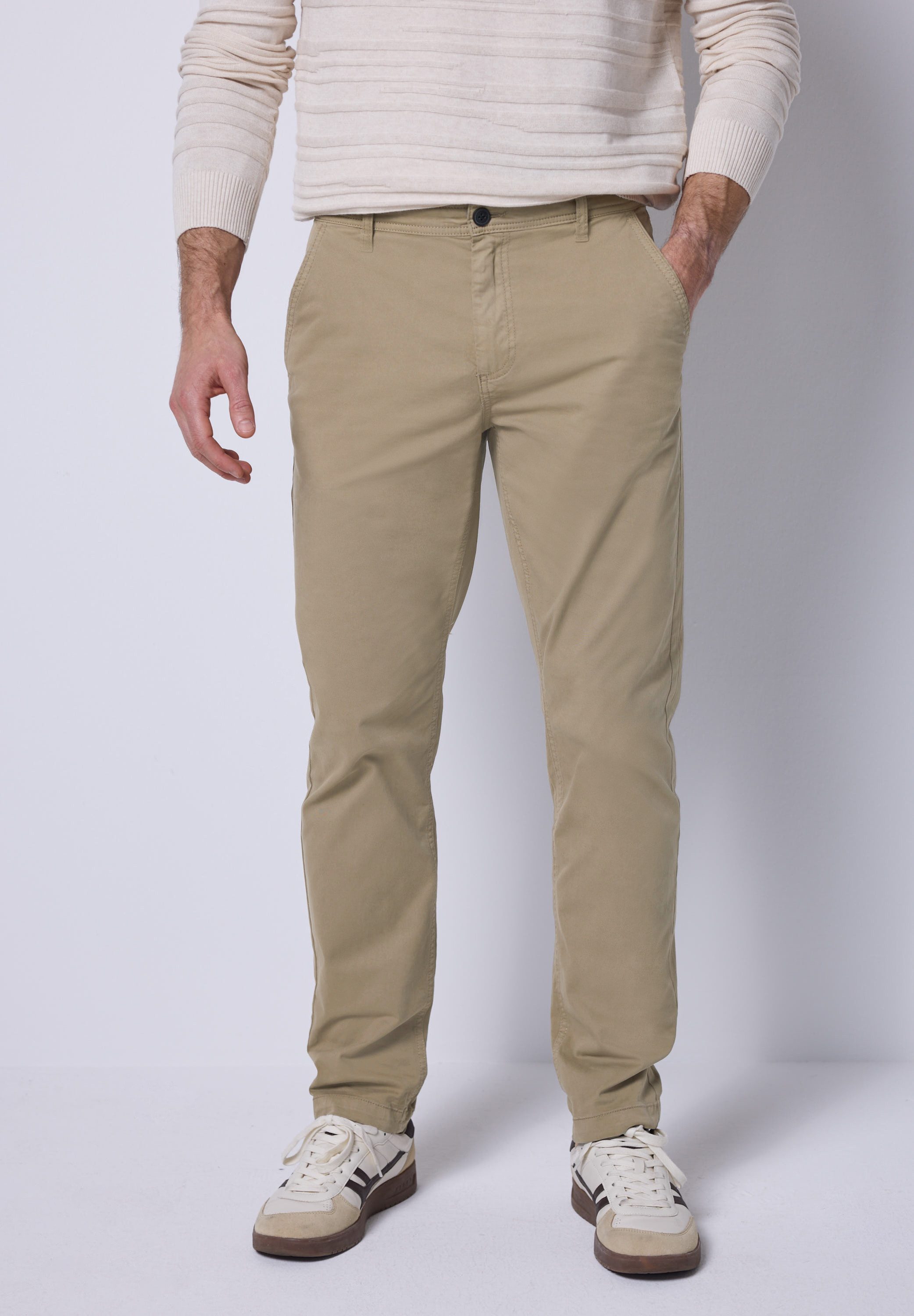 STREET ONE MEN Chinohose aus Baumwolle mit Stretchanteil