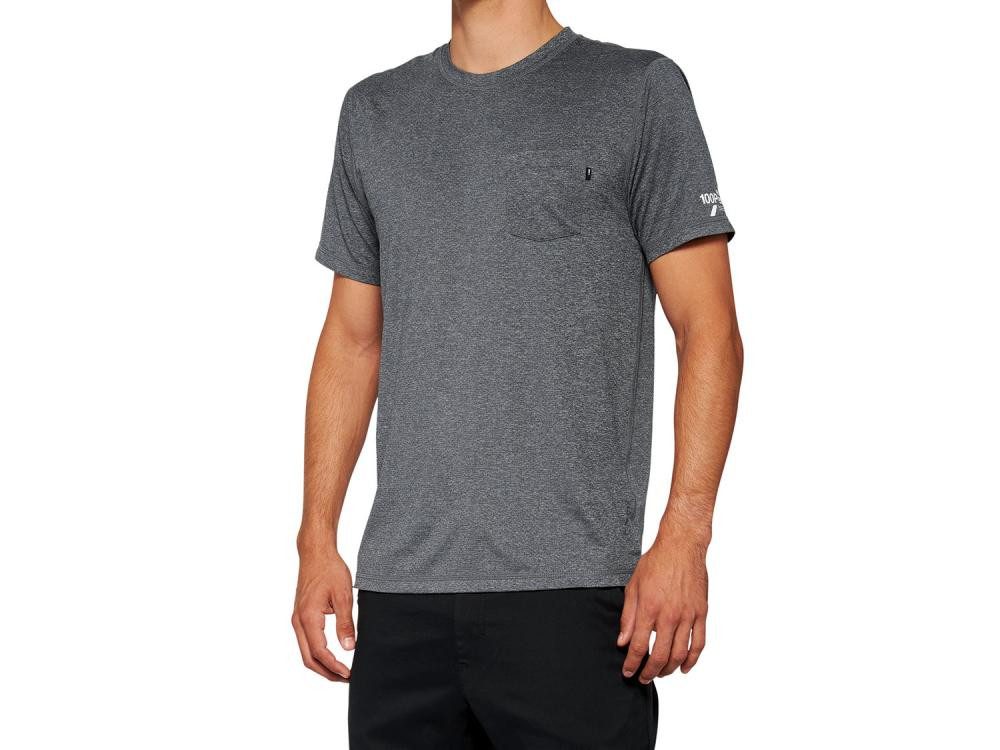 100% Funktionsshirt 100% Mission Athletic T-Shirt Heather Charcoal S