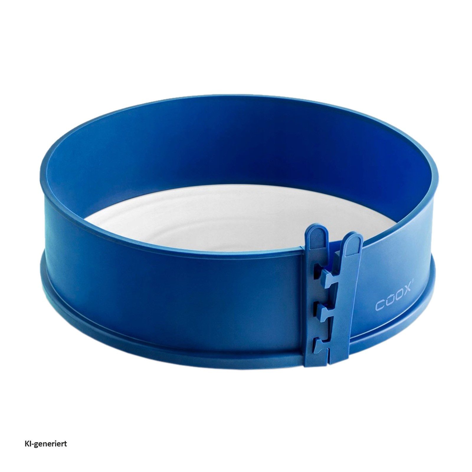 coox Springform Springform mit Porzellanboden Ø 18 cm Silikon Blau, (Stück 1-tlg), Backform