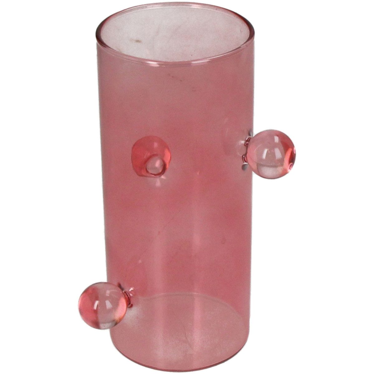 Dekovase Deko Vase Pinkes Glas „Bubble Blush“