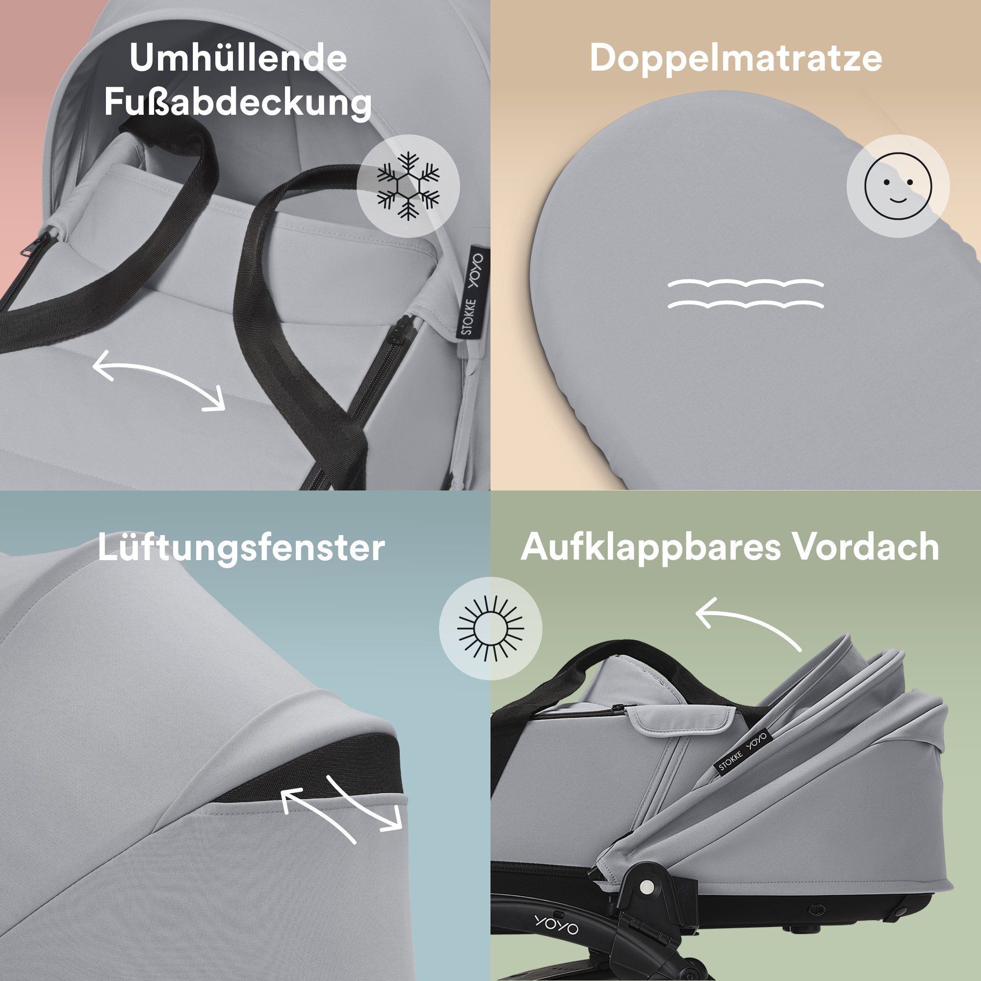 Stokke Kinder-Buggy YOYO³ Kinderwagen mit Liegewanne