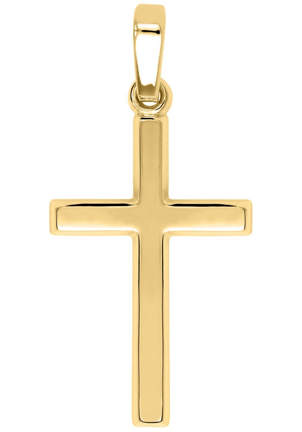 My Gold Kreuzanhänger Damen, Herren & Kinder Kreuz Anhänger Gelbgold 375 Gold - Landour (Set, 1-tlg., inkl. Schmuckbox), Geschenke