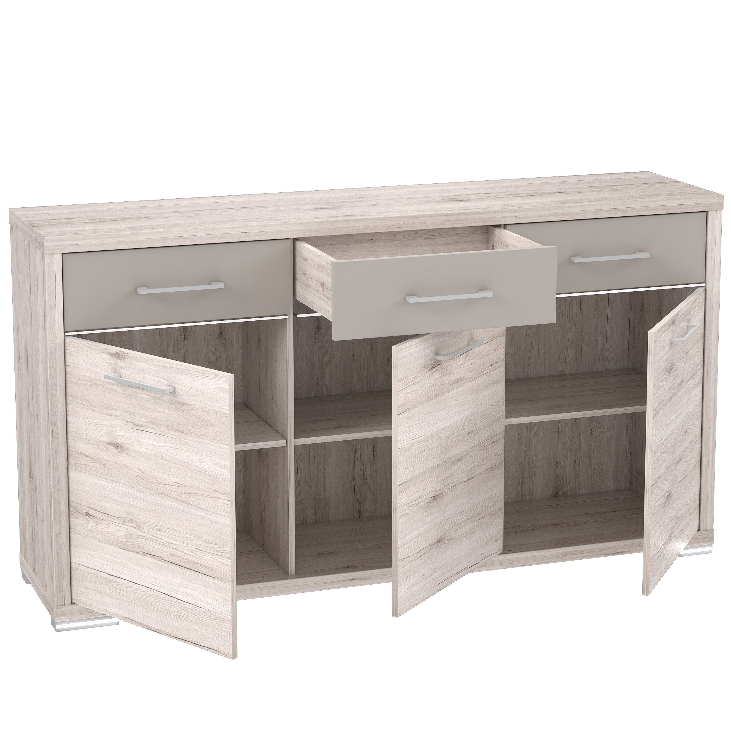 Newroom Highboard Sandeiche 172 cm, Highboard Sandeiche Modern Kommode Sideboard Wohnzimmer