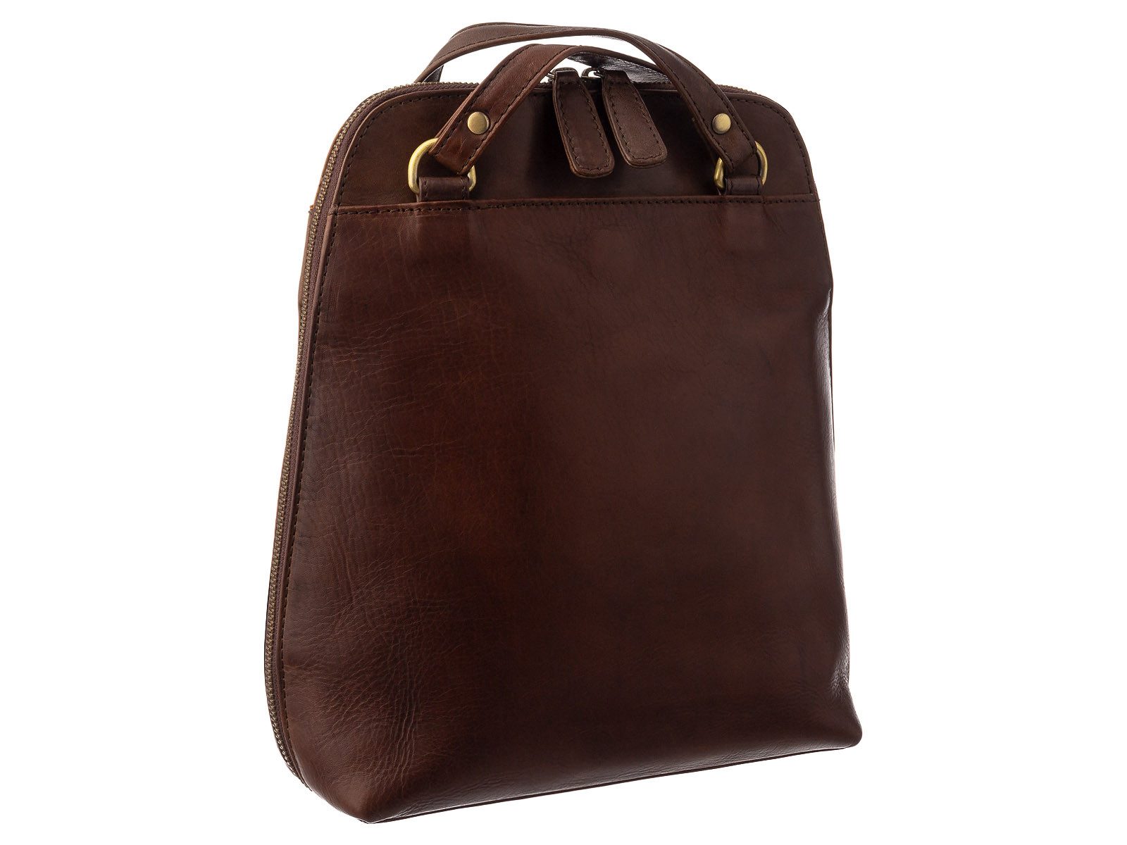 Prato Cityrucksack City Rucksack L400 Leder 2 in 1 Rucksack und Umhängetasche (ein Stück, 1-tlg., ca. B/H/T 23/31/8 cm), Leder