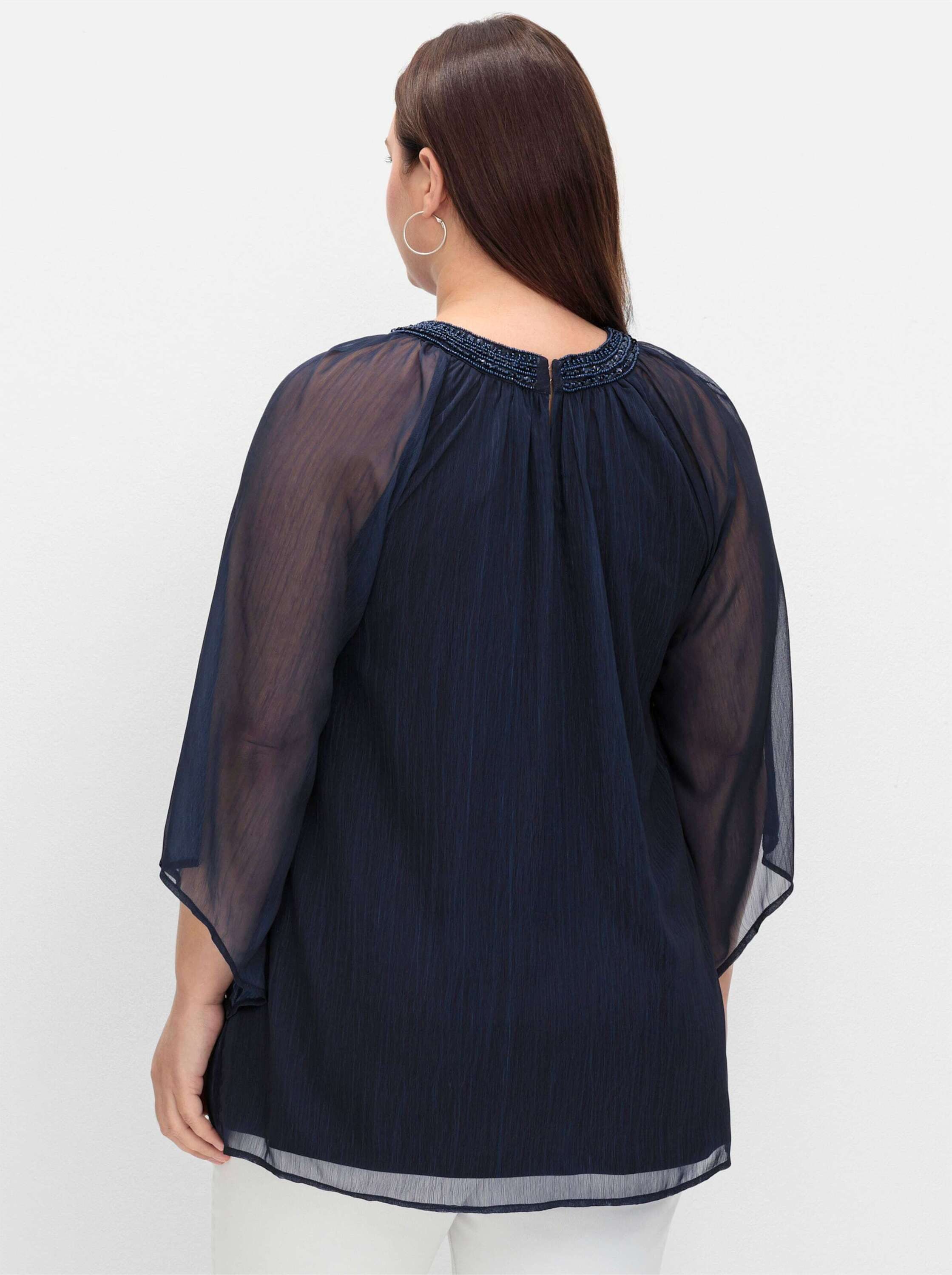 Sheego Klassische Bluse Tunika 3/4-Arm günstig online kaufen
