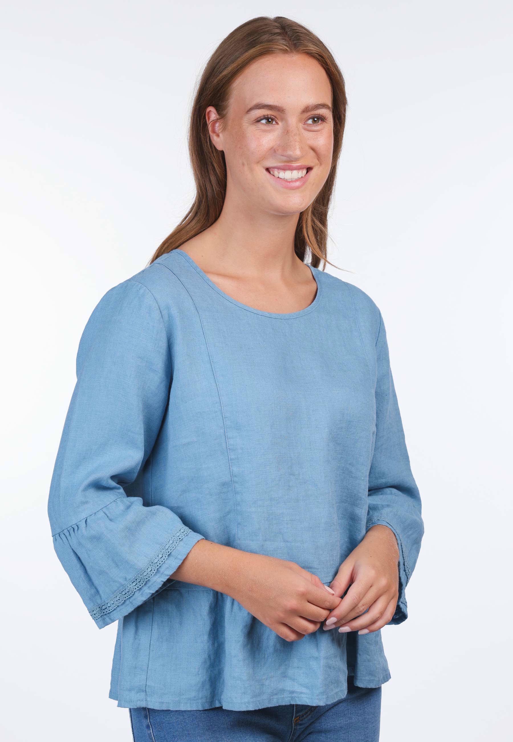Sorgenfri Sylt Klassische Bluse Dafna Volant