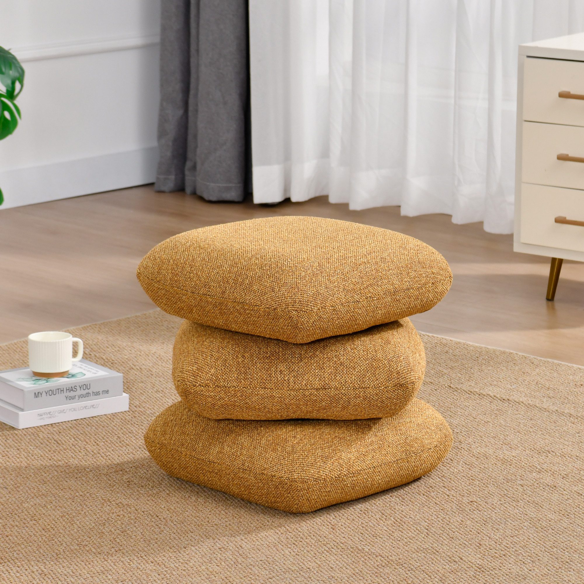 Duhome Hocker (9272D1), Bouclé Stoff, 360° Drehbar, Modern günstig online kaufen