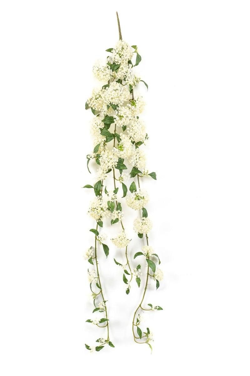 Kunstblume Deko Spierstrauch WENLAR, Steckstab, hängend, weiß, 110cm Spierstrauch, artplants, Höhe 110.0 cm