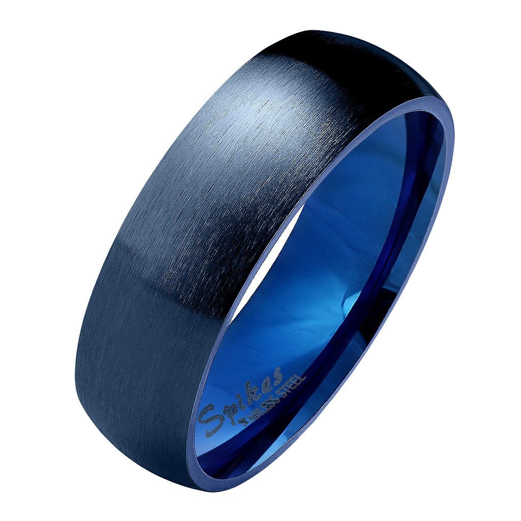 Taffstyle Fingerring Herren & Damen Ring Edelstahl Matt Blau Größe 52 (16.6) Breit 6mm (Partnerring Ehering Trauring Hochzeitsring), Partnerring Herrenring Damenring Freundschaftsring Paarring