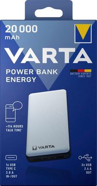 VARTA Power Bank Energy 20000 + Ladekabel 20000mAh Powerbank 20000 mAh (3,7 V), 20.000 mAh