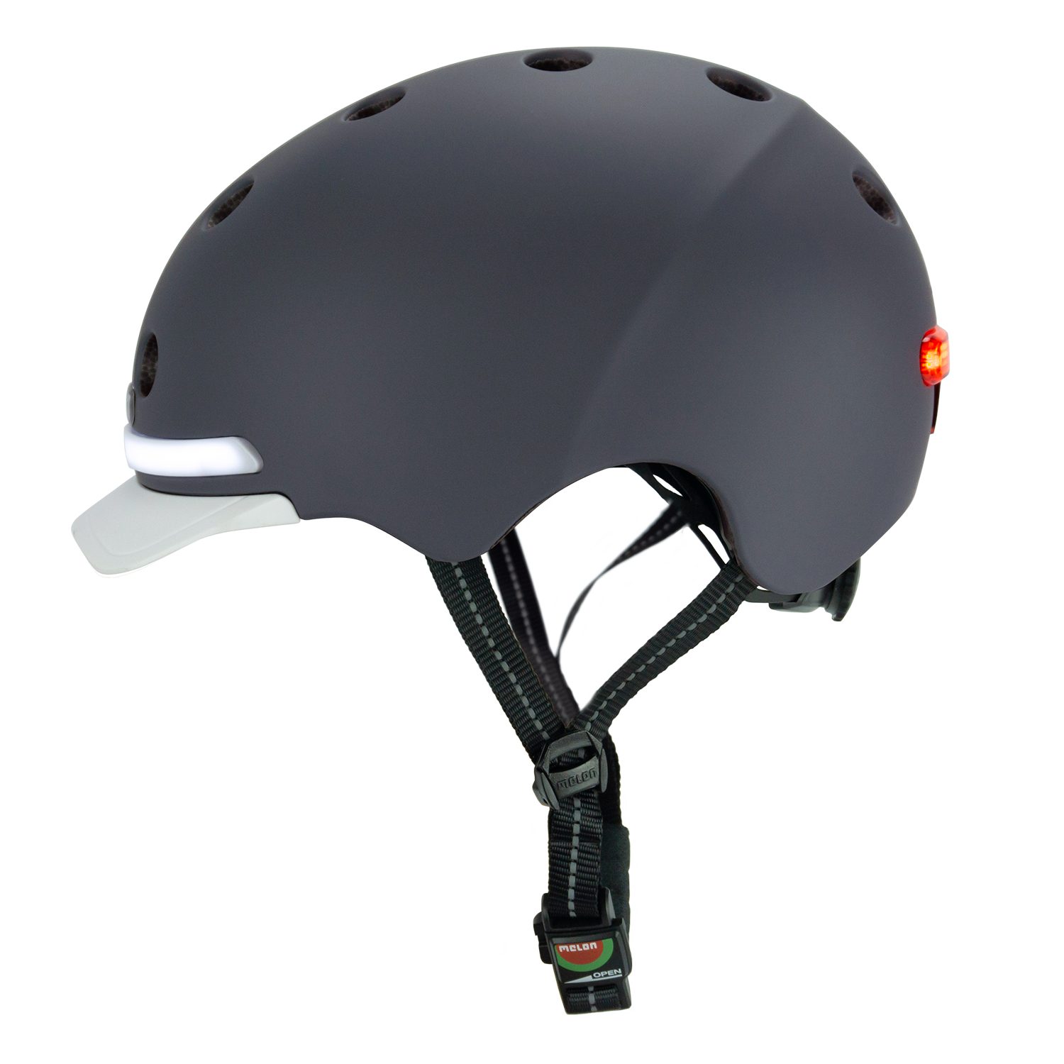 Melon Fahrradhelm E-Series Highway mit Vorder- und Rücklicht, super leicht, Magnetverschluss, größenverstellbar, mehr als 50 Designs