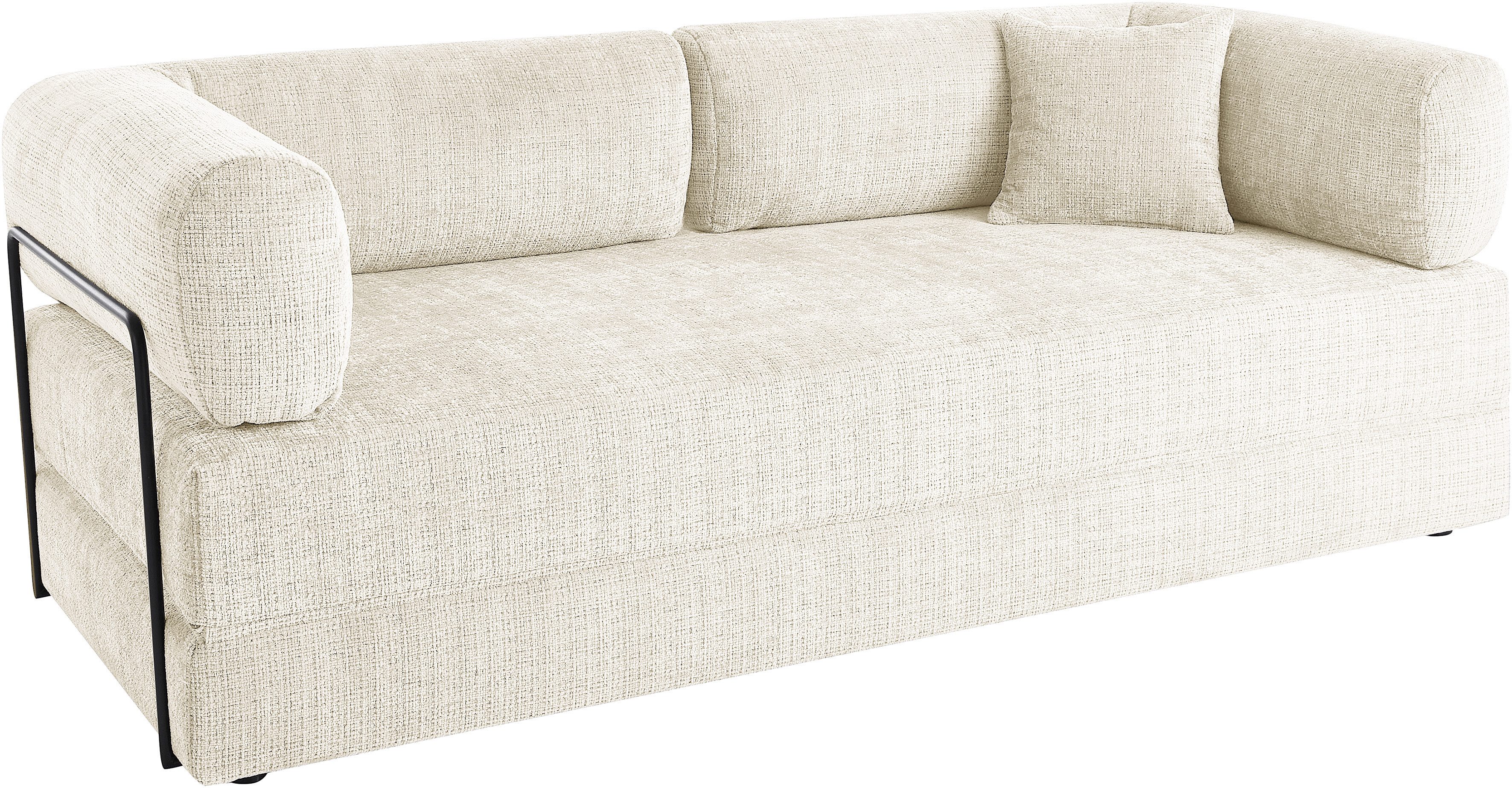 homsy by Ana Johnson Schlafsofa Folda Dauerschläfer, B: 206 cm, Liegefl. 181x198 cm, mit Bett-/Schlaffunktion, inkl. 1x Zierkissen, Tonnentaschenfederkern – Bild 5 von 5