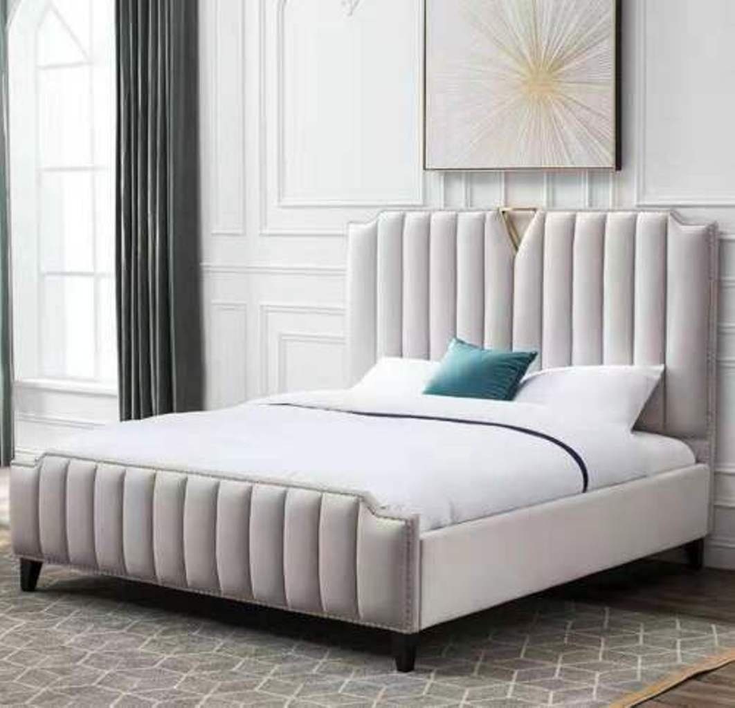 Ehe Lederbett, Zimmer Bett Doppel Leder Schlaf Design Luxus JVmoebel 180x200cm Polster