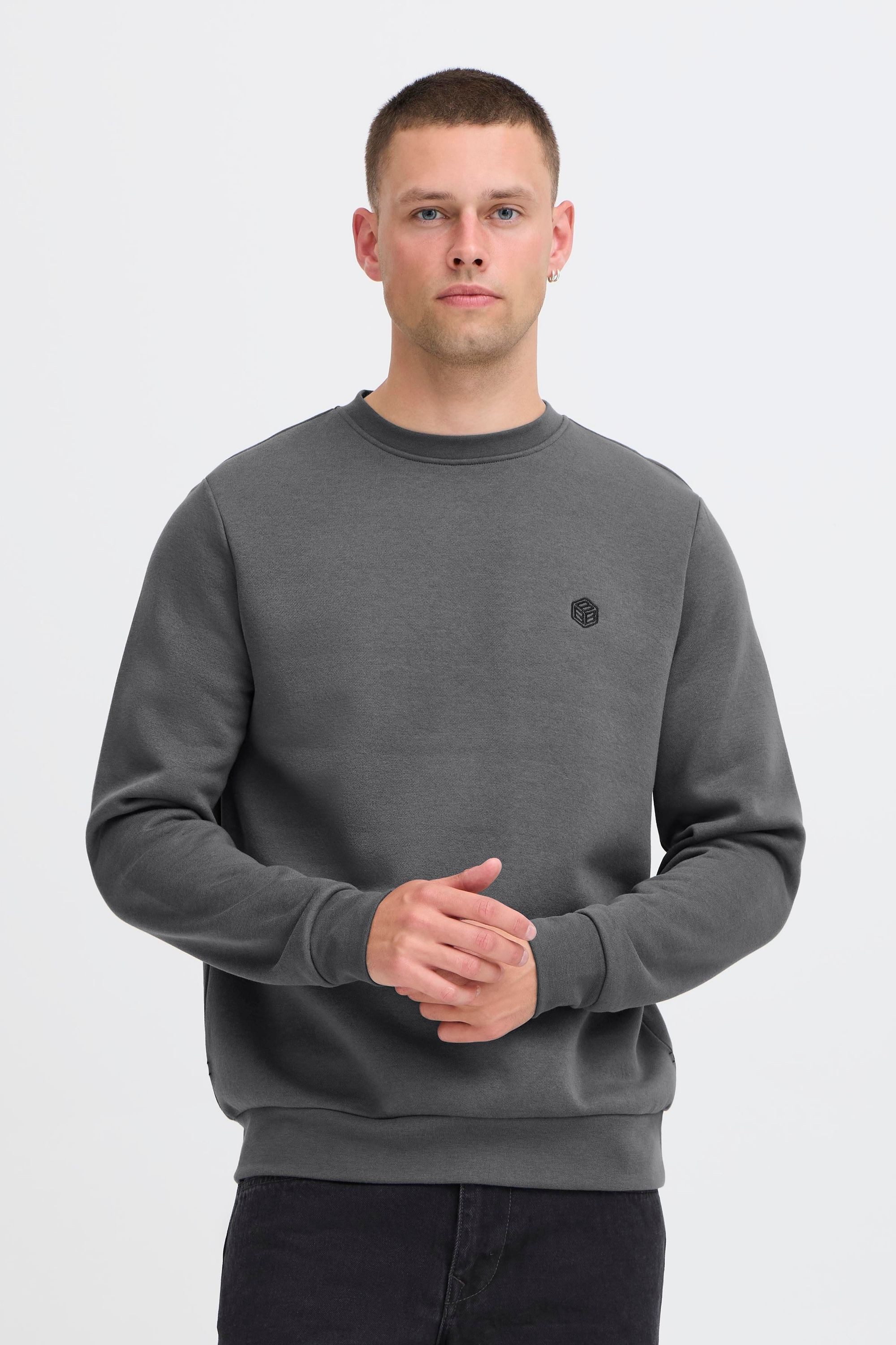 Blend Rundhalspullover BHTony Lässiger Sweatpullover mit Stickerei günstig online kaufen