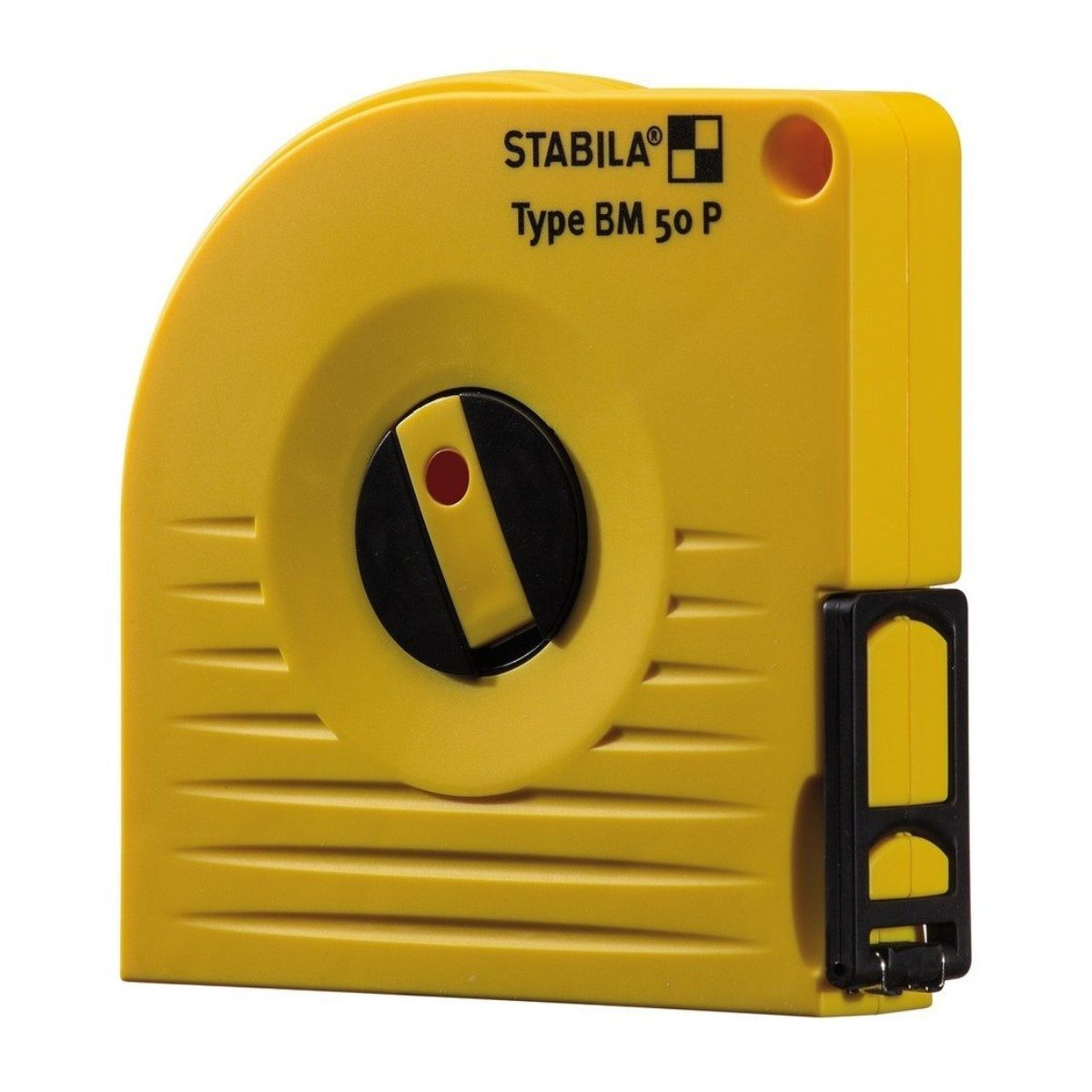 Stabila Lineal Stabila Bandmaß BM50P Stahl Messband 10 m Gelb Genauigkeitsklasse II, mit Universalhaken Rollmeter 10m
