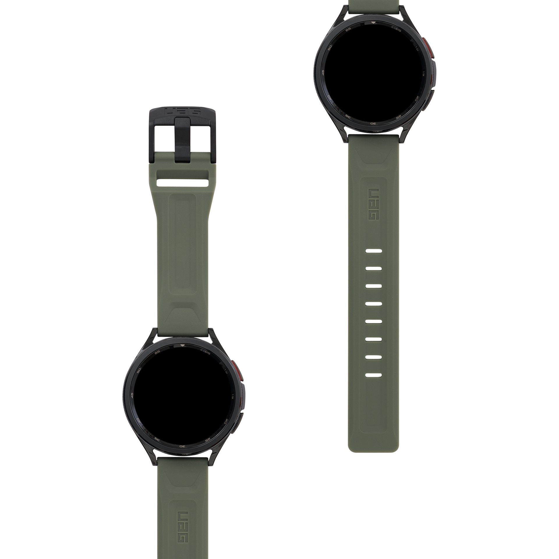 Urban Armor Gear Smartwatch-Armband Scout - Samsung Galaxy Watch FE / Watch 6 / Watch 5 / Watch 4 Armband, [Edelstahl Verschluss]