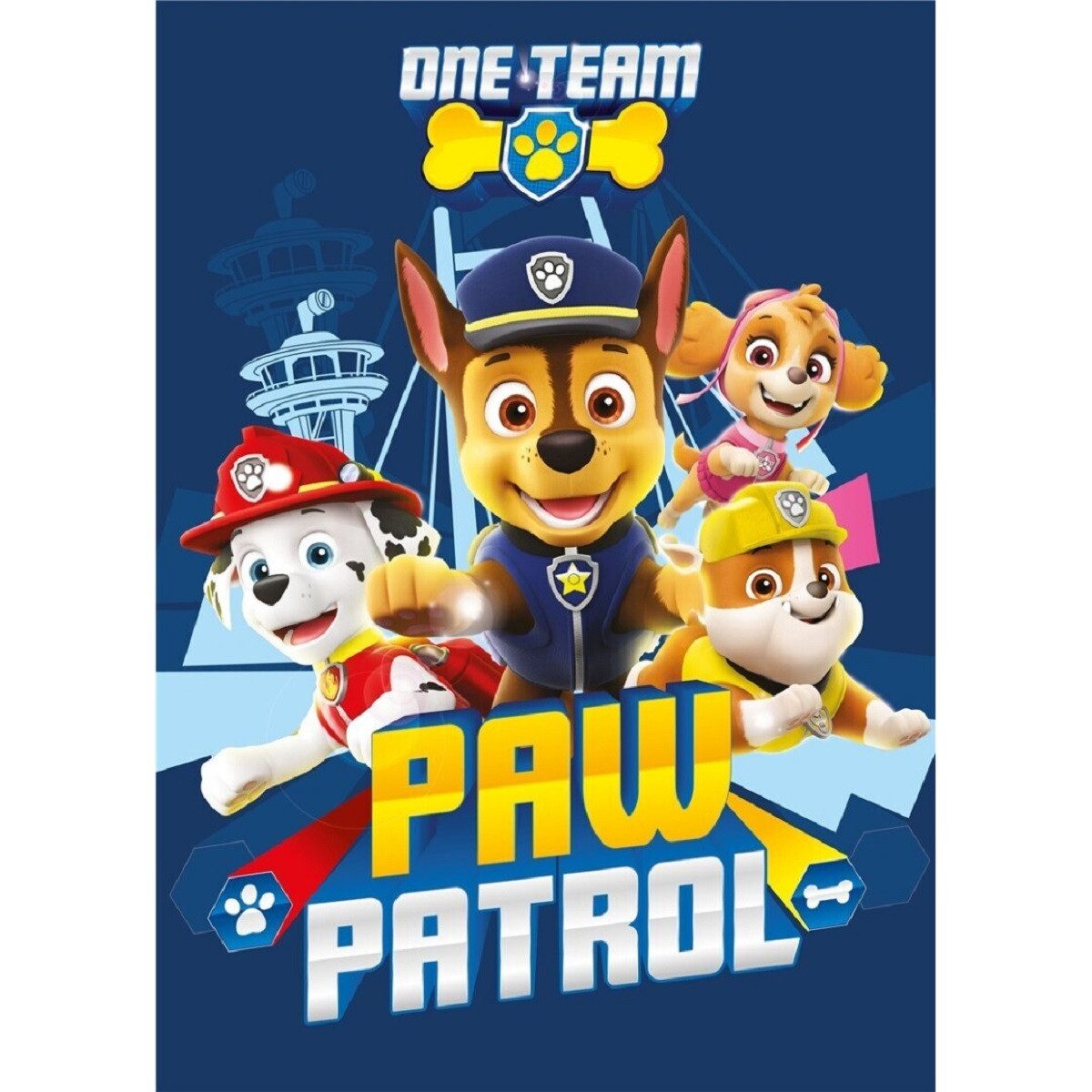 Wohndecke Paw Patrol Polar Fleece 110x140 cm Weiche Kuscheldecke, Aymax sprl