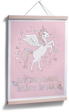 Wall-Art Poster Pegasus fliegendes Einhorn, Kinder (1 St), Poster ohne Bilderrahmen