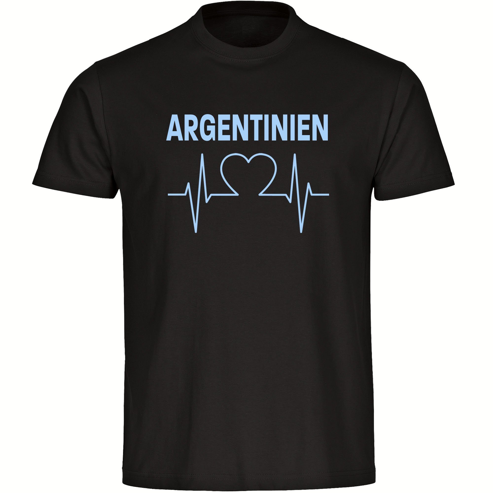 multifanshop T-Shirt Herren Argentinien - Herzschlag - Männer
