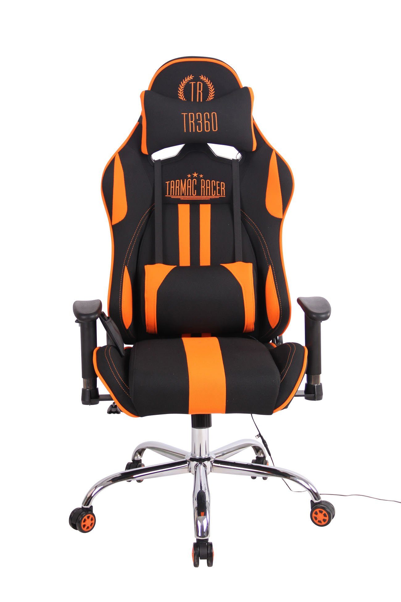 CLP Massagefunktion schwarz/orange mit Gaming Limit Stoff, XM Chair