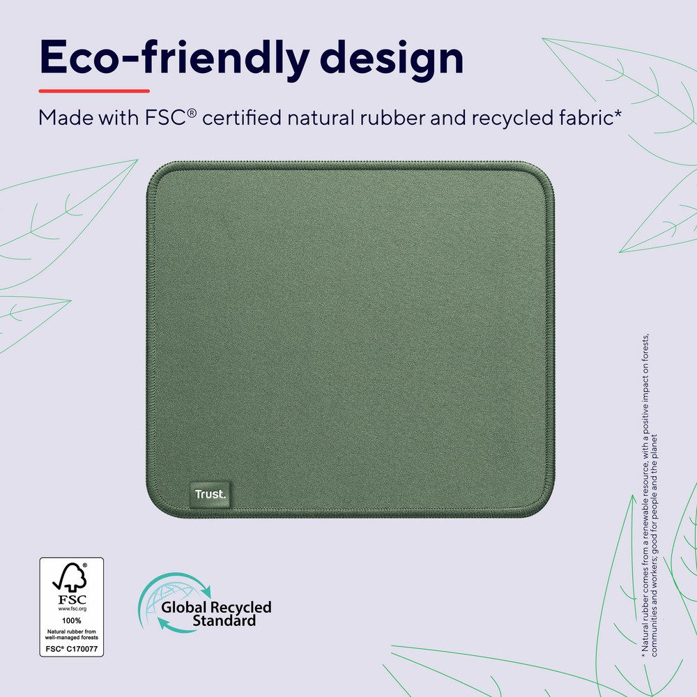 Trust Mauspad Trust BOYE MOUSE PAD ECO GREEN Mauspad Grün