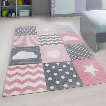 Kinderteppich Teppich für den Flur oder Küche Herz- und Stern Design, Stilvoll Günstig, Läufer, Höhe: 11 mm