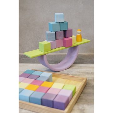 GRIMM´S Spiel und Holz Design Spielbausteine 36 Würfel pastell Holzspielzeug Bauklötze