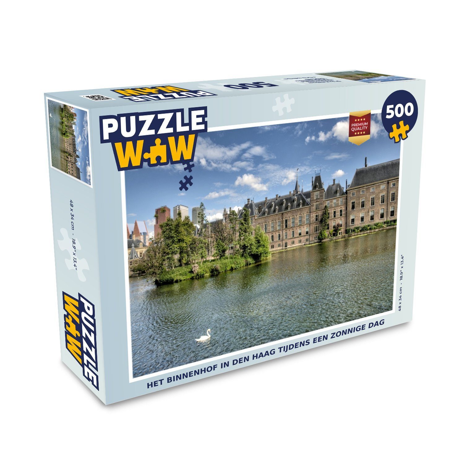 MuchoWow Puzzle Den Haag Teich Schwan, 500 Puzzleteile, FotoPuzzle