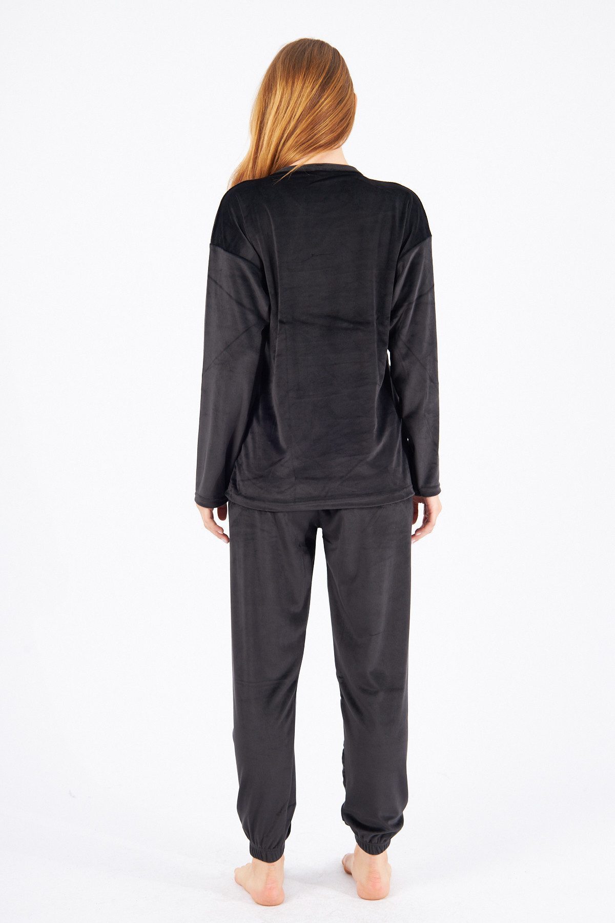 fashionshowcase Schlafanzug Damen Hausanzug aus Samt - Pyjama Set für Herbs günstig online kaufen