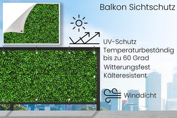 MuchoWow Balkonsichtschutz Hecke - Laub - Natur (1-St) Balkonbanner, Sichtschutz für den Balkon, Robustes und wetterfest