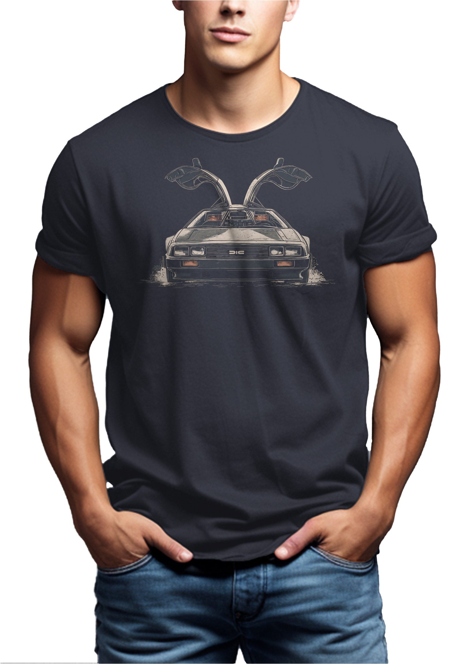 MAKAYA T-Shirt Herrenshirt mit Auto Retro Design – Geschenk für Männer & Ju günstig online kaufen