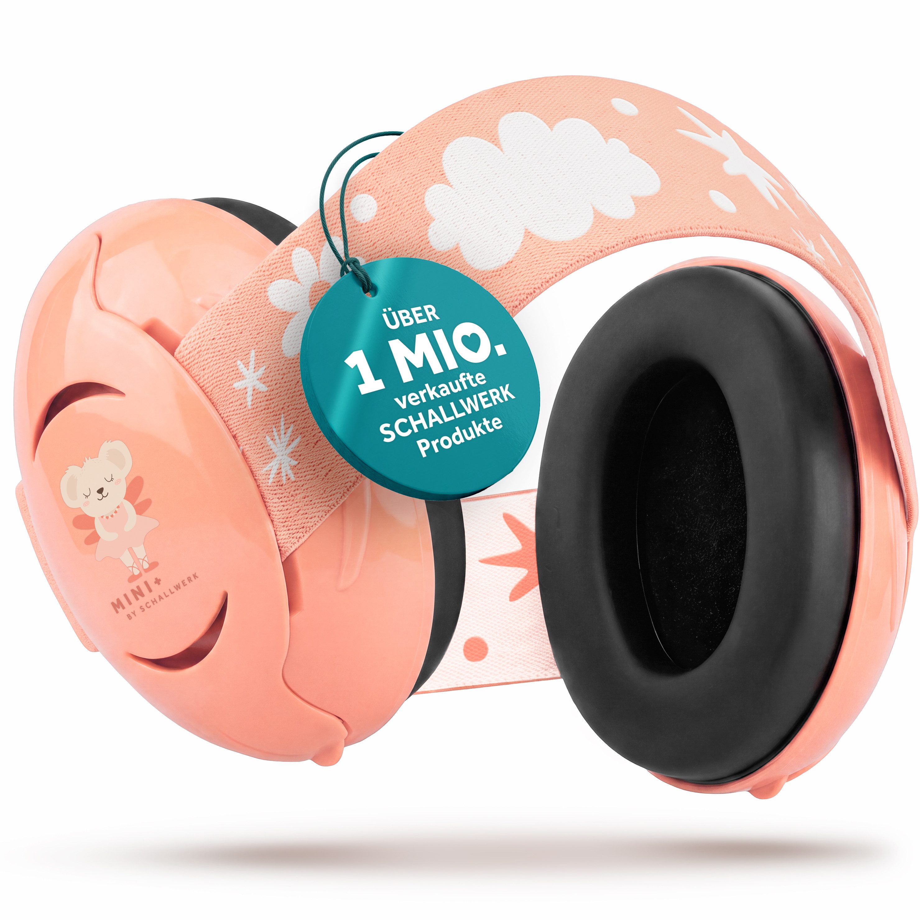 Schallwerk Kapselgehörschutz Mini+ Gehörschutz Baby, Lärmschutz Ohrenschützer Babys & Kleinkinder, (Ohrenschutz für Babys & Kleinkinder, mit verstellbarem Kopfband, waschbar), SNR 24 dB, für Kopfumfang 38,5 bis 49 cm